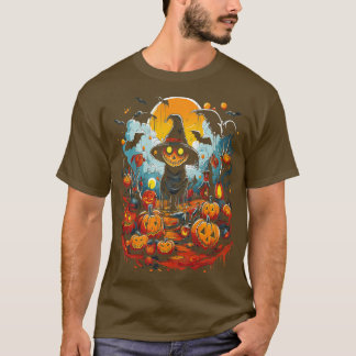 Halloween Pompoen Vogelverschrikker T-shirt