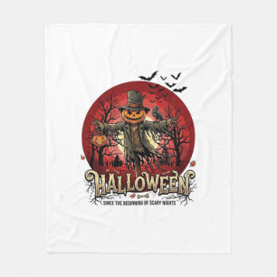 Halloween Pompoen Vogeverschrikker Raaf Vleermuize Fleece Deken