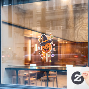 Halloween pompoen voor kinderen raamsticker