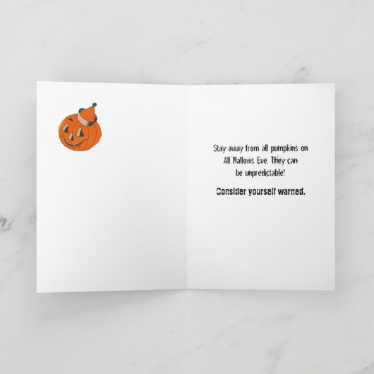 Halloween pompoen, voor nichtje, grunge, humoristi kaart (Binnen)