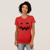 Halloween pompoen voorhoofd shirt vrouwen (Voorkant volledig)