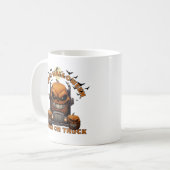 Halloween pompoen vrachtwagen monster Spooky Haunt Koffiemok (Voorkant links)