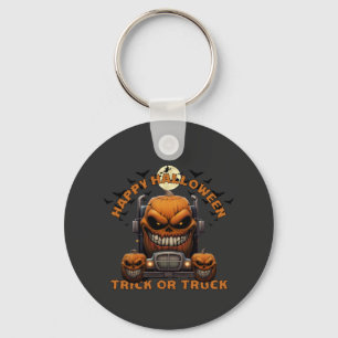 Halloween pompoen vrachtwagen monster Spooky Haunt Sleutelhanger