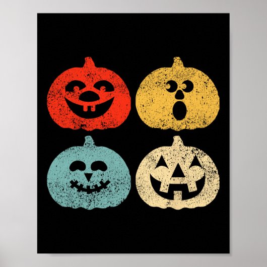 Halloween Pompoen Vrouwen Poster (Voorkant)