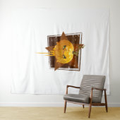 Halloween pompoen wandkleed (In Situ (horizontaal))