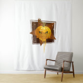 Halloween pompoen wandkleed (In situ)