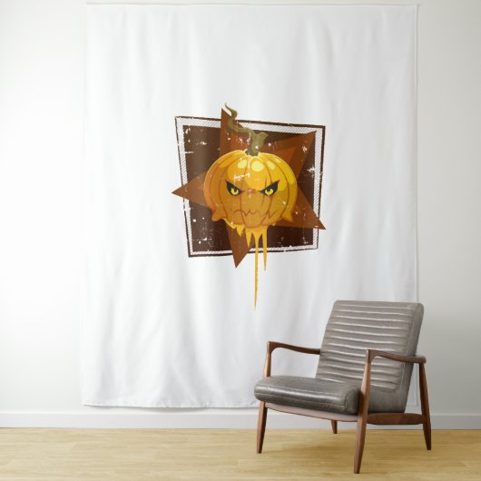 Halloween pompoen wandkleed (In situ)