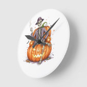 Halloween Pompoen Wandklok (Hoek)