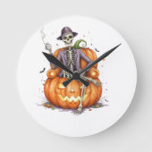 Halloween Pompoen Wandklok (Voorkant)