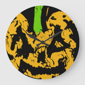 Halloween Pompoen Wandklok