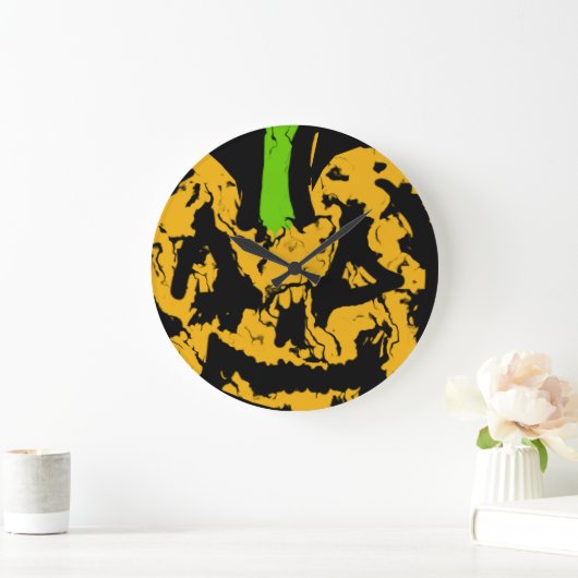 Halloween Pompoen Wandklok (Huis)