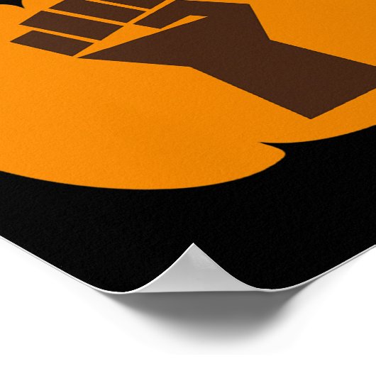 Halloween pompoen weerstaan politieke Mannen Vrouw Poster (Hoek)