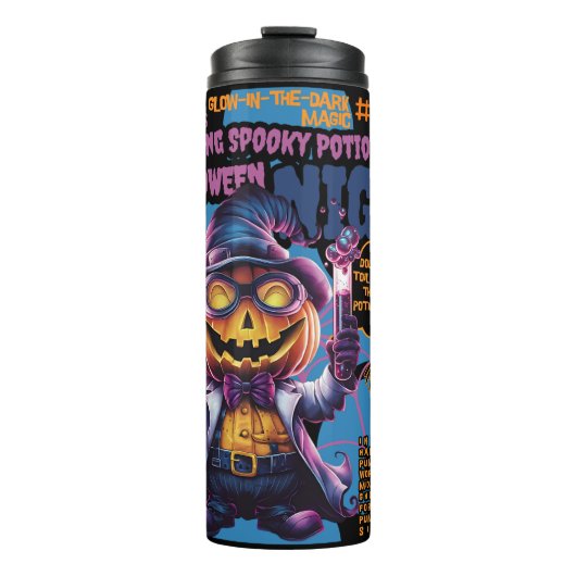 HALLOWEEN POMPOEN WETENSCHAPPER THERMOSBEKER (Voorkant)