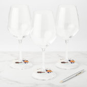 Halloween Pompoen Wijnglas Labels (Set)
