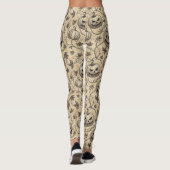  Halloween pompoen wijnpatroon Leggings (Achterkant)