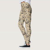  Halloween pompoen wijnpatroon Leggings (Links)