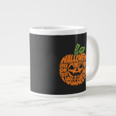 Halloween Pompoen Woord Kunst Mok (Voorkant rechts)