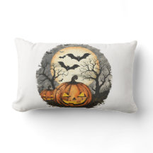 Halloween Pompoen Worp Kussen – Griezeldécor