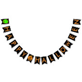 Halloween pompoen zombie bunting banner (Alle)