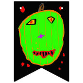 Halloween pompoen zombie bunting banner (Eerste vlag)