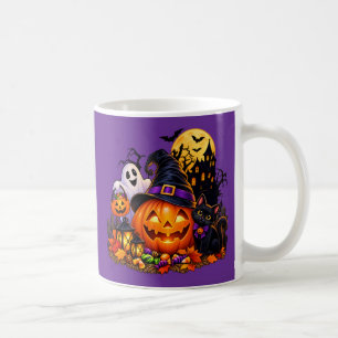 Halloween Pompoen & Zwarte Kat Mok