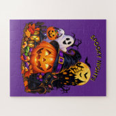 Halloween Pompoen & Zwarte Kat Puzzel (Horizontaal)