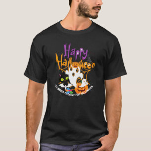 Halloween Pompoen Zwarte Katten Snoepjes Halloween T-shirt