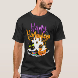 Halloween Pompoen Zwarte Katten Snoepjes Halloween T-shirt