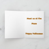 Halloween pompoendoolhof ontmoet ons in het doolho kaart (Binnen)