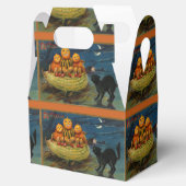 Halloween pompoenen Black Cat Bedankdoosjes (Geopend)