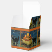 Halloween pompoenen Black Cat Bedankdoosjes (Geopend)