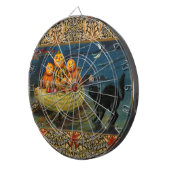 Halloween pompoenen Black Cat Dartbord (Voorkant Rechts)