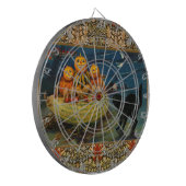 Halloween pompoenen Black Cat Dartbord (Voorkant Links)