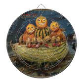  Halloween pompoenen Black Cat Dartbord (Voorkant)