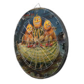 Halloween pompoenen Black Cat Dartbord (Voorkant Rechts)