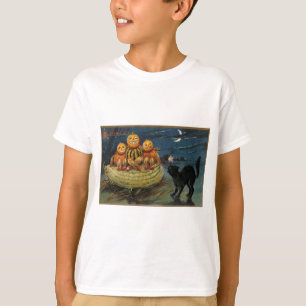  Halloween pompoenen Black Cat T-shirt
