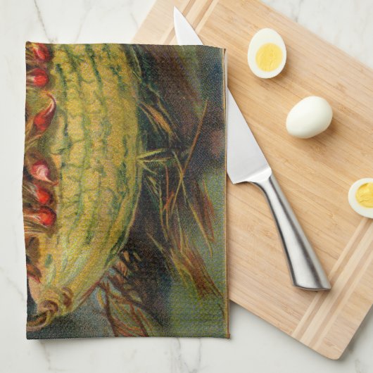  Halloween pompoenen Black Cat Theedoek (Quarter Fold)