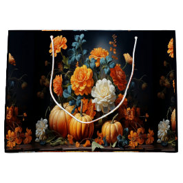 Halloween pompoenen bloemen groot cadeauzakje