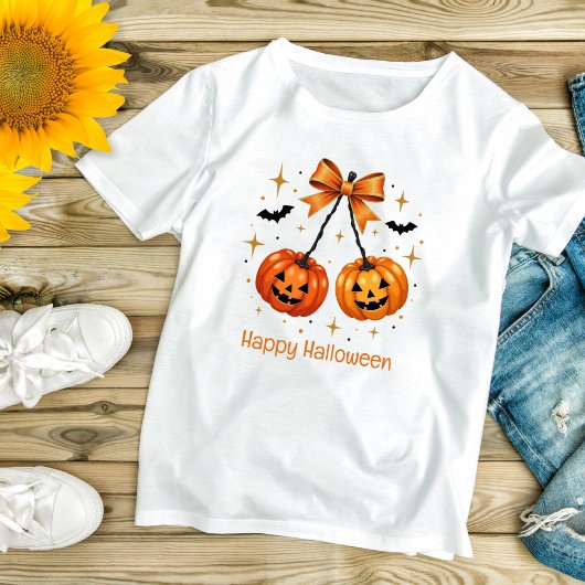Halloween pompoenen Coquette Esthetische Oranje Bo T-shirt