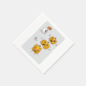 Halloween pompoenen en geesten papieren servetten (Hoek)