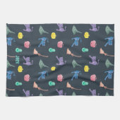 Halloween pompoenen en katten, aanpasbaar theedoek (Horizontaal)