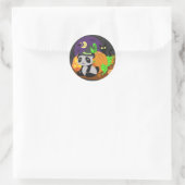 Halloween Pompoenen en Panda Ronde Sticker (Tas)