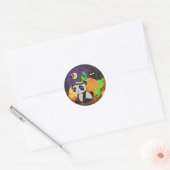 Halloween Pompoenen en Panda Ronde Sticker (Envelop)