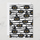 Halloween Pompoenen en Spinnen Party Uitnodiging (Achterkant)