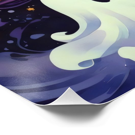 Halloween pompoenen en sterrengeesten perfect poster (Hoek)