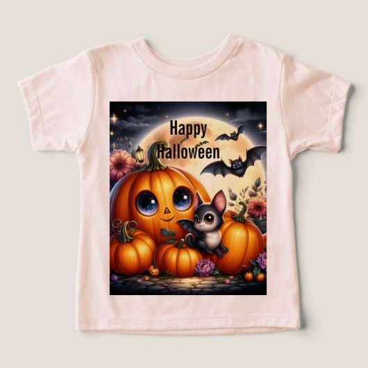 Halloween pompoenen en vleermuizen (Design voorkant)