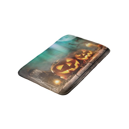 Halloween pompoenen en vleermuizen badmat (Gekanteld)