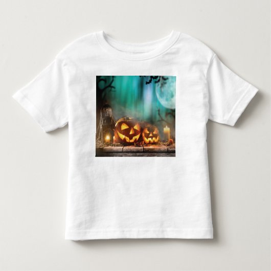 Halloween pompoenen en vleermuizen kinder shirts (Voorkant)