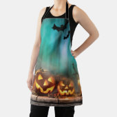 Halloween pompoenen en vleermuizen schort (Insitu)