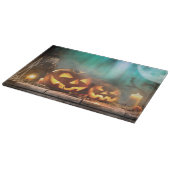 Halloween pompoenen en vleermuizen snijplank (Hoek)
